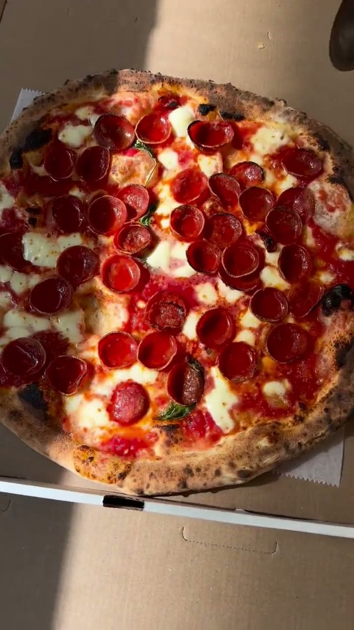 NYC Neapolitan pizza truck firing fresh pizza at an event